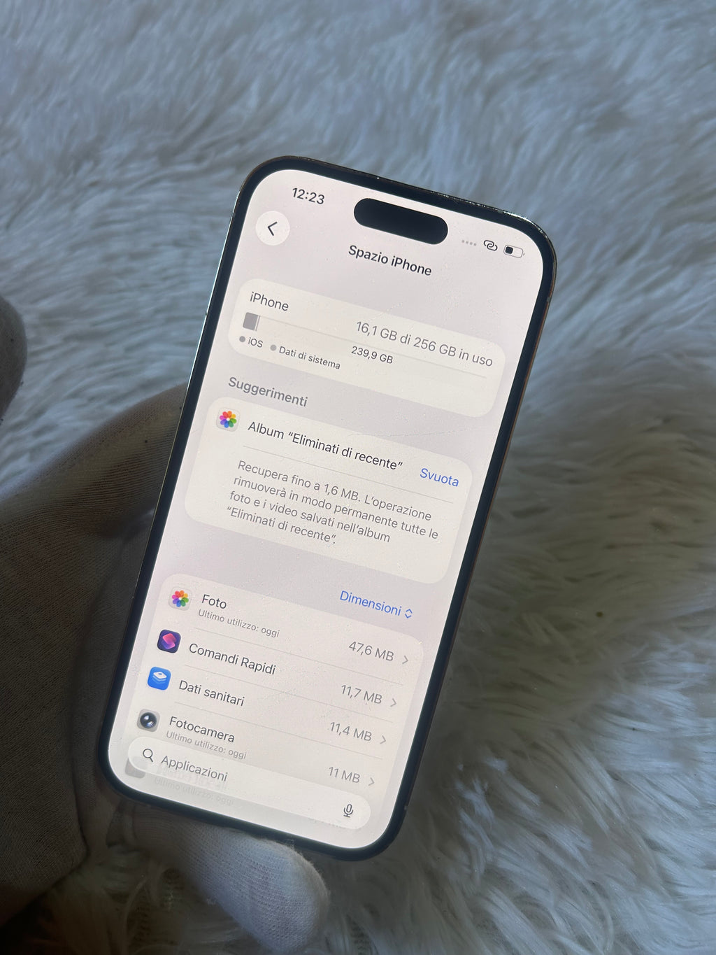 iPhone 14 Pro Silver 256 Gb - Batteria 77%