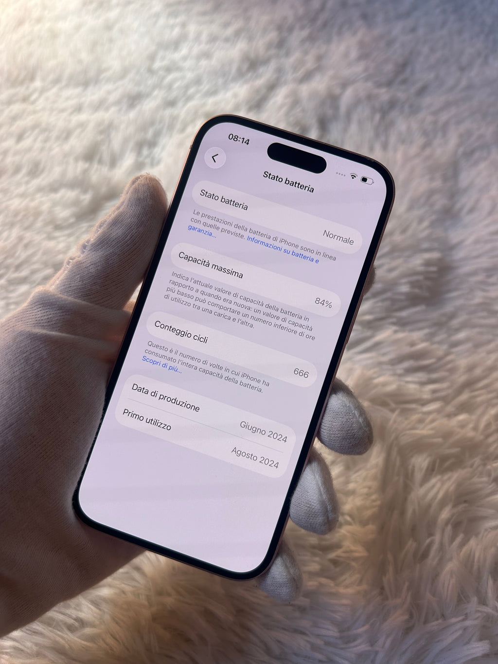 iPhone 15 Rosa 128 Gb - Batteria 84%