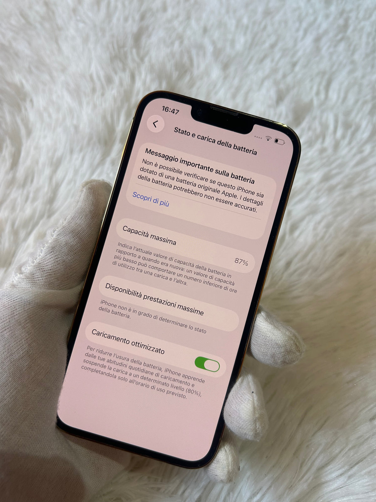 iPhone 13 Pro 256 Gb Gold - Batteria 87%