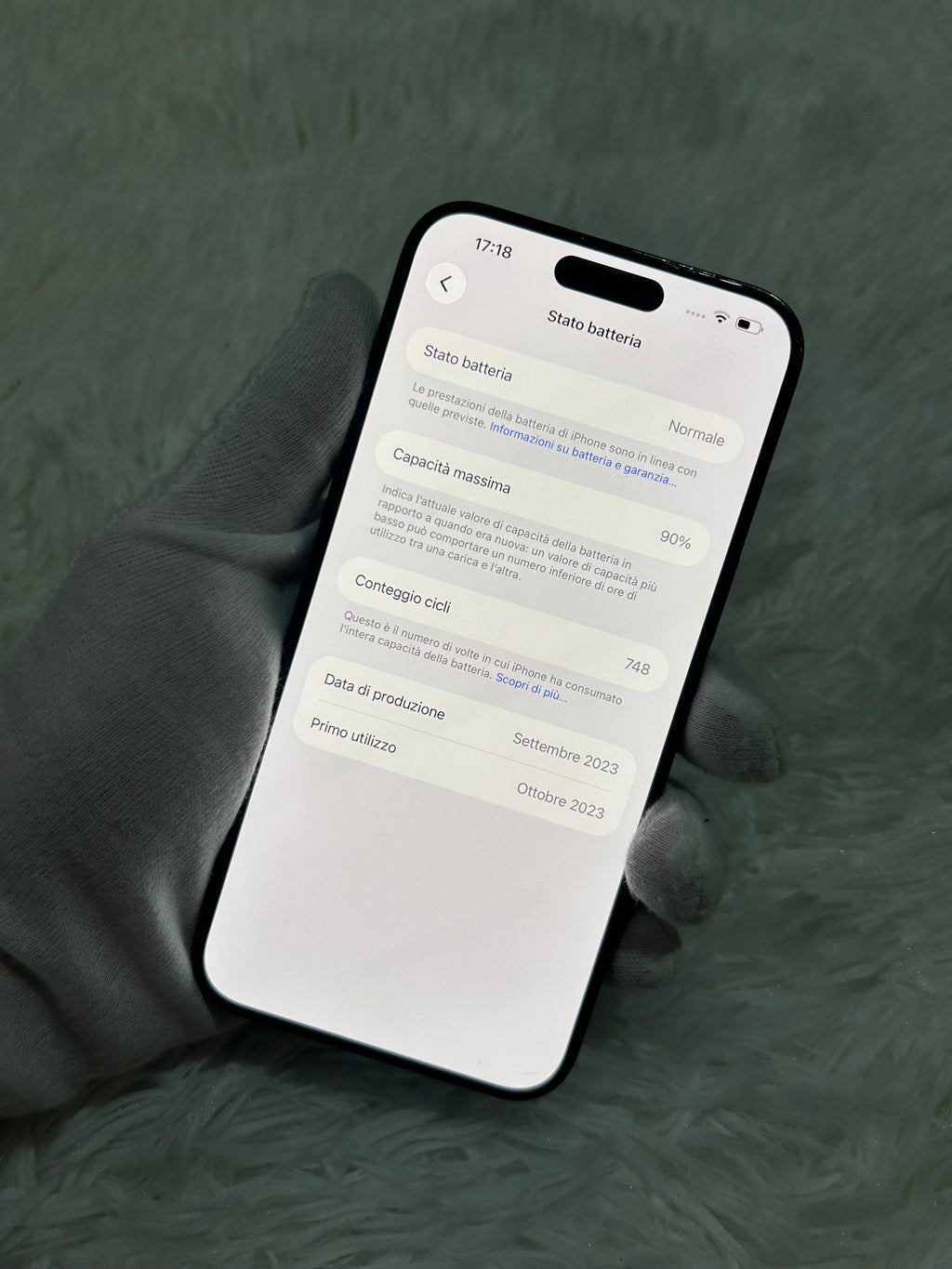 iPhone 15 Pro Max 256 Gb Titanio Blu - Batteria 90%
