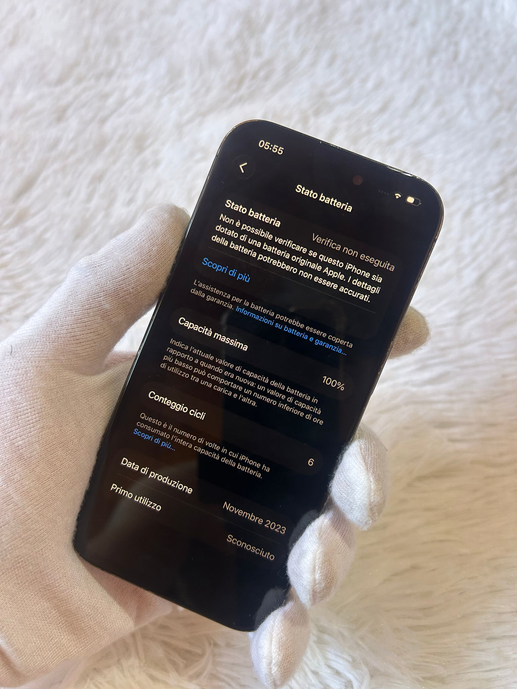 iPhone 15 Pro 128 Gb Titanio Nero - Batteria 100%