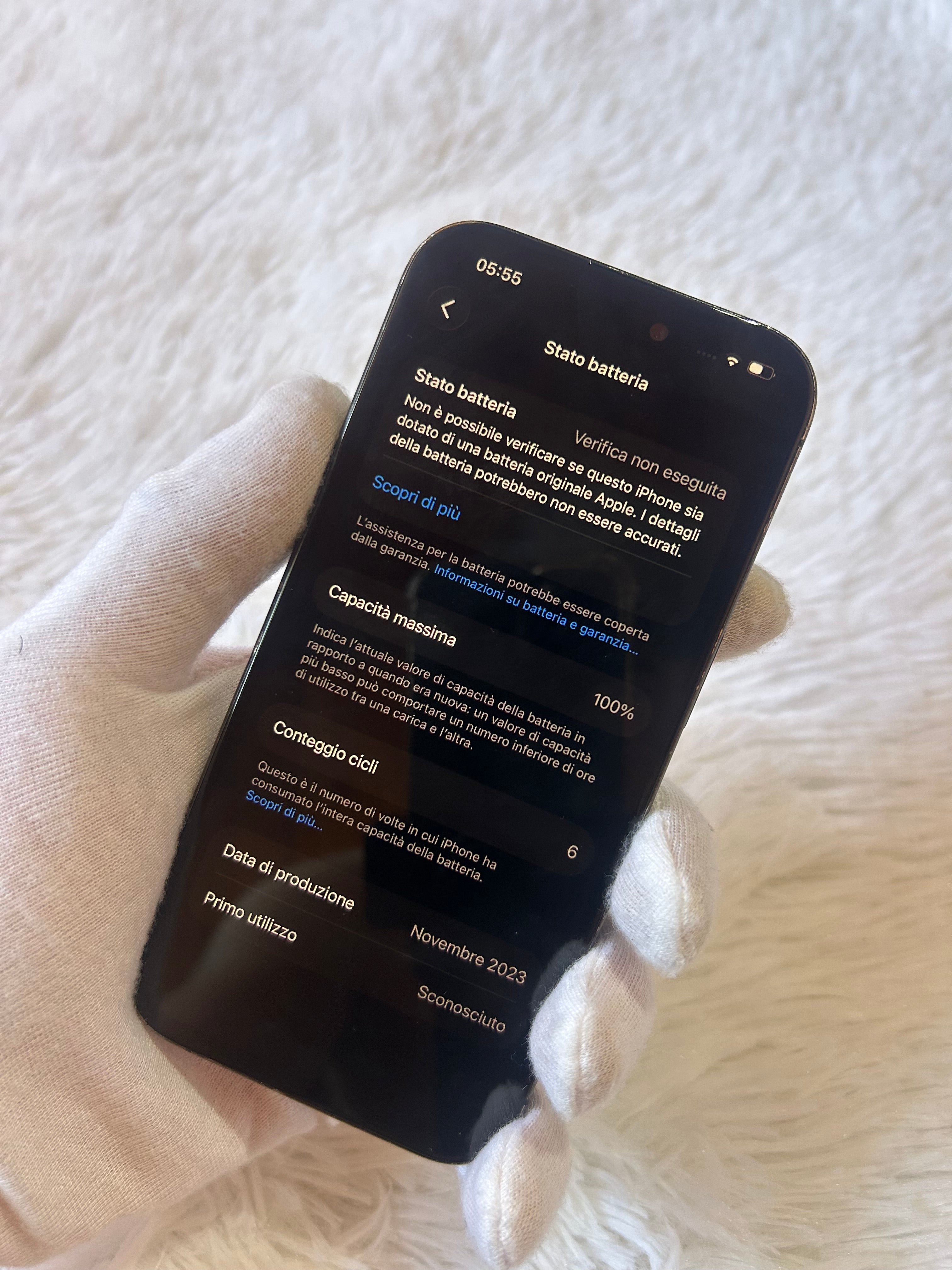 iPhone 15 Pro 128 Gb Titanio Nero - Batteria 100%